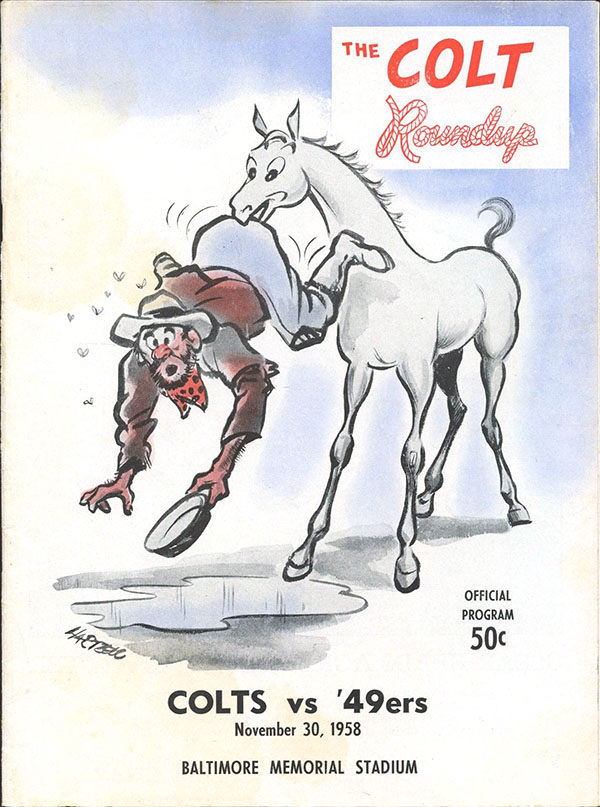 NFL Program: Baltimore Colts vs. San Francisco 49ers (November 30, 1958)