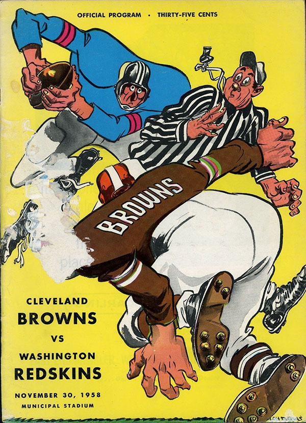 NFL Program: Cleveland Browns vs. Washington Redskins (November 30, 1958)