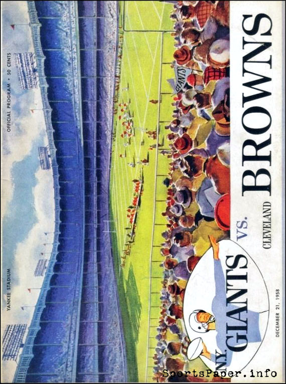 NFL Program: New York Giants vs. Cleveland Browns (December 21, 1958)