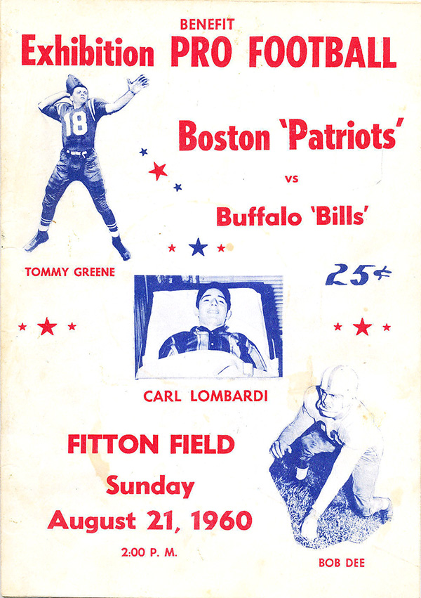 AFL Program: Buffalo Bills vs. Boston Patriots (July 30, 1960)