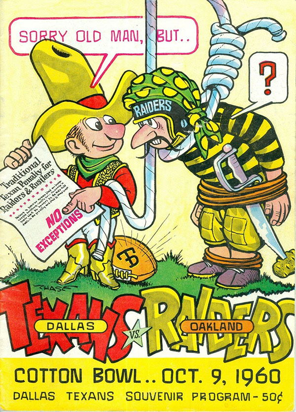 AFL Program: Dallas Texans vs. Oakland Raiders (October 9, 1960)