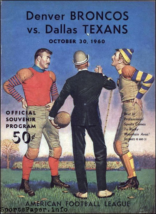 AFL Program: Denver Broncos vs. Dallas Texans (October 30, 1960)