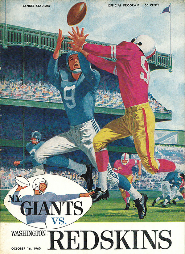 NFL Program: New York Giants vs. Washington Redskins (October 16, 1960)