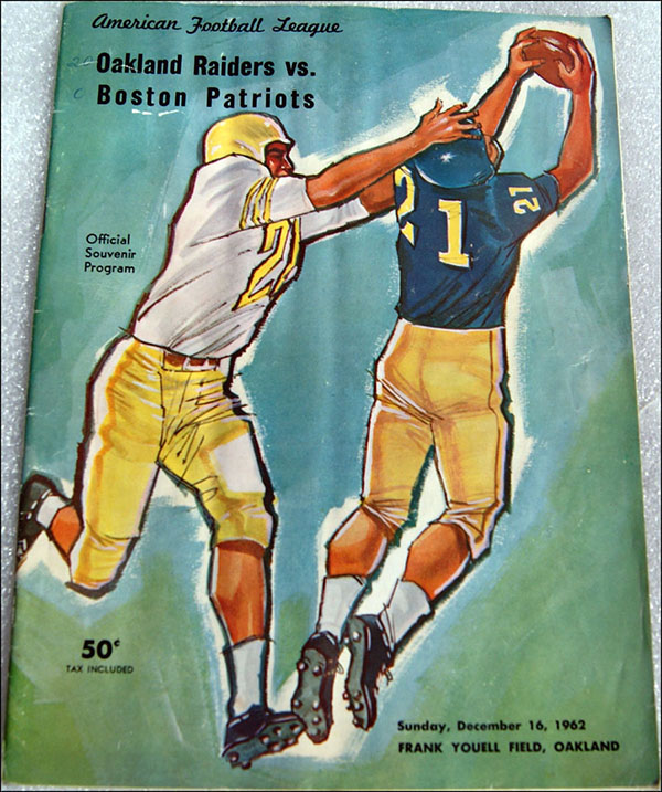 AFL Program: Oakland Raiders vs. Boston Patriots (December 16, 1962)