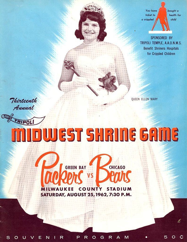 NFL Program: Green Bay Packers vs. Chicago Bears (August 25, 1962)