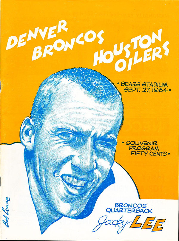 AFL Program: Denver Broncos vs. Houston Oilers (September 27, 1964)