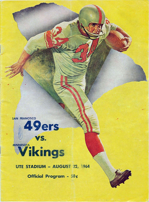 NFL Program: San Francisco 49ers vs. Minnesota Vikings (August 22, 1964)