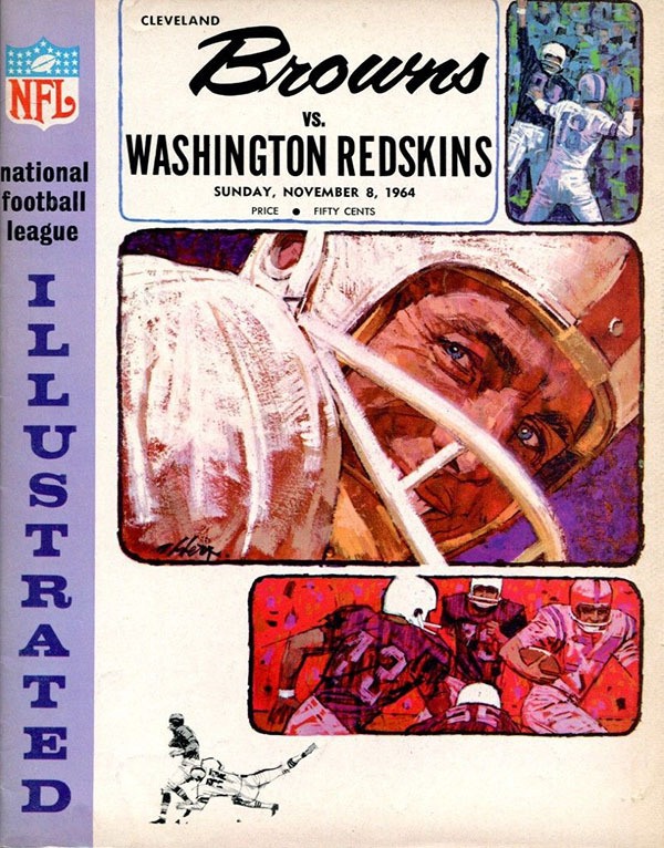 NFL Program: Cleveland Browns vs. Washington Redskins (November 8, 1964 ...