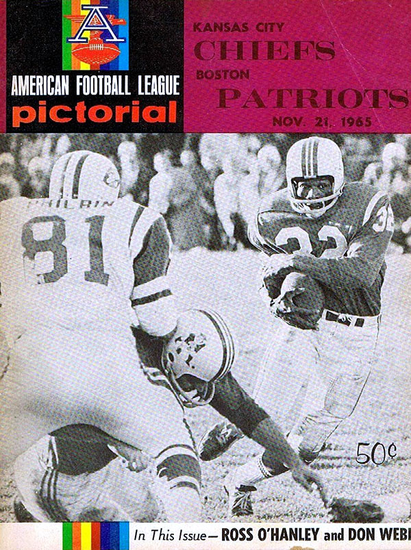 AFL Program: Boston Patriots vs. Kansas City Chiefs (November 21, 1965)