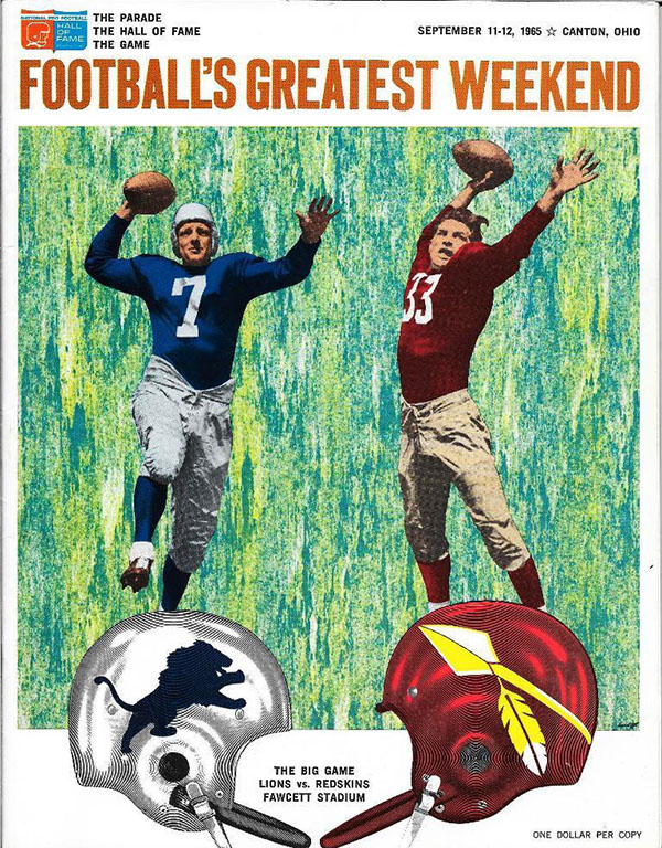 NFL Program: Washington Redskins vs. Detroit Lions (September 12, 1965)