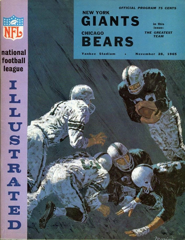 NFL Program: New York Giants vs. Chicago Bears (November 28, 1965 ...