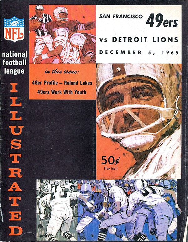 NFL Program: San Francisco 49ers vs. Detroit Lions (December 5, 1965)