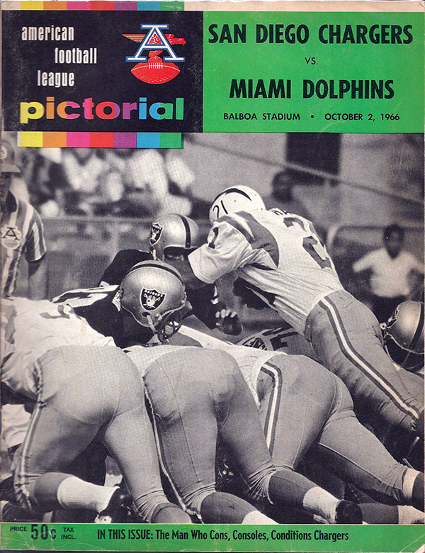 AFL Program: San Diego Chargers vs. Miami Dolphins (October 2, 1966)