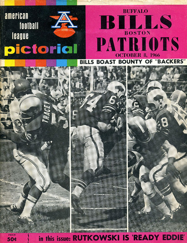 AFL Program: Buffalo Bills vs. Boston Patriots (October 8, 1966)