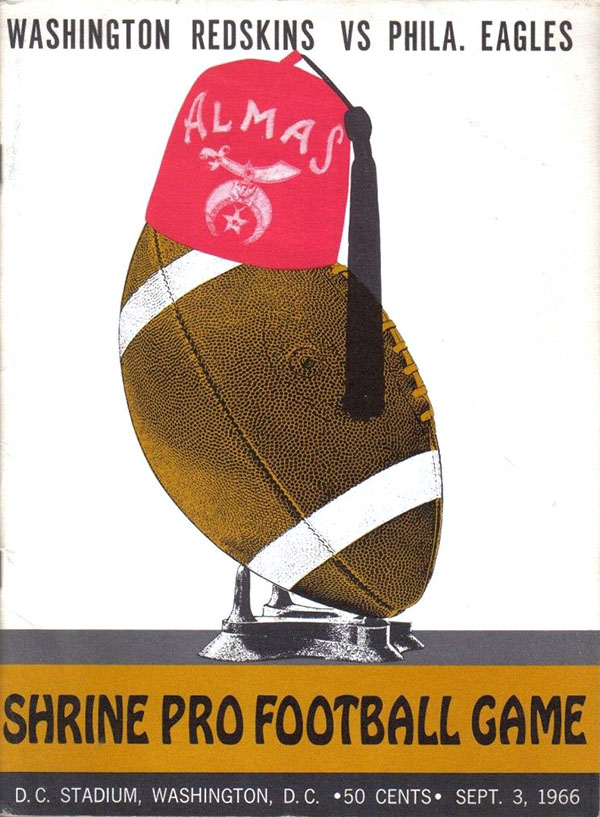 NFL Program: Washington Redskins vs. Philadelphia Eagles (September 3, 1966)