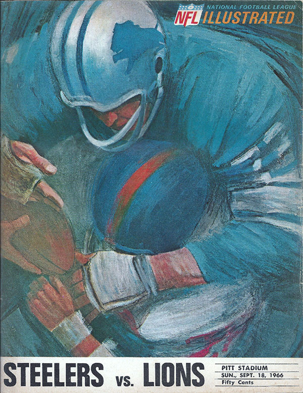 NFL Program: Pittsburgh Steelers vs. Detroit Lions (September 18, 1966)