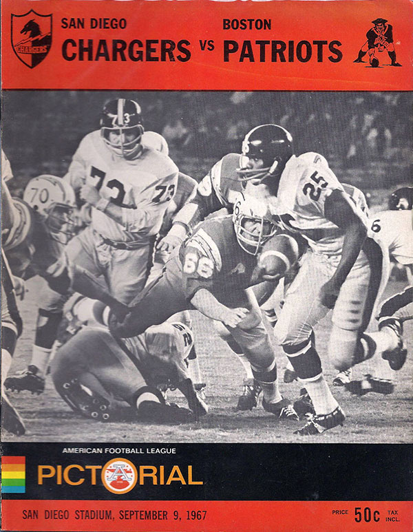 AFL Program: San Diego Chargers vs. Boston Patriots (September 9, 1967)