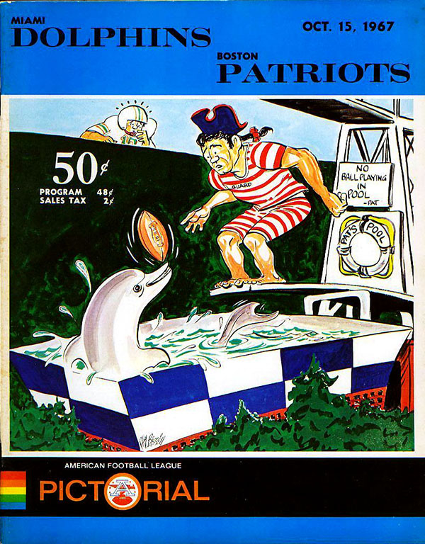 AFL Program: Boston Patriots vs. Miami Dolphins (October 15, 1967)