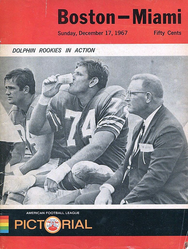 AFL Program: Miami Dolphins vs. Boston Patriots (December 17, 1967)