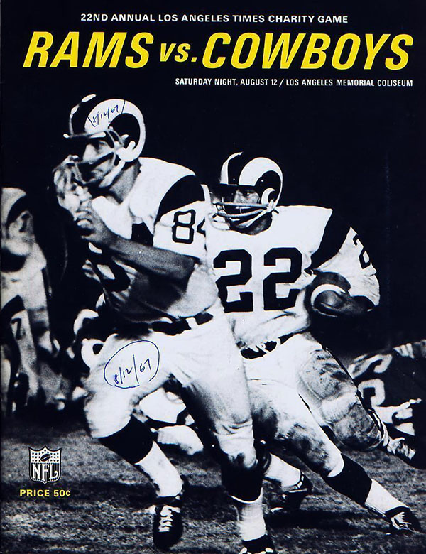 L.A. Rams vs Cleveland Browns NFL Football Program 8/15/1964-Roman  Gabriel-G/VG: Good Softcover/Paperback (1964)