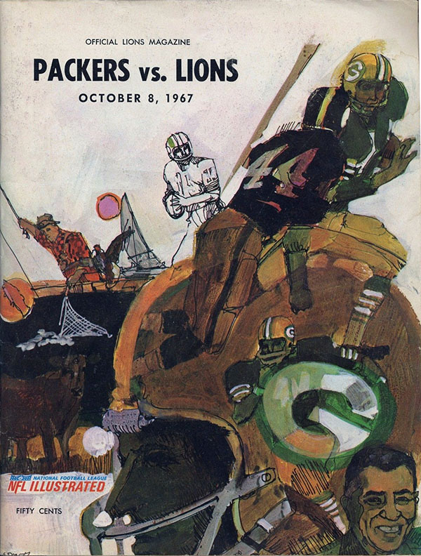 NFL Program: Detroit Lions vs. Green Bay Packers (October 8, 1967)