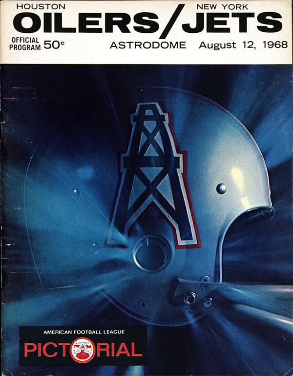 AFL Program: Houston Oilers vs. New York Jets (August 12, 1968)