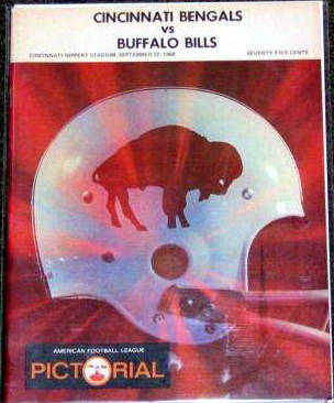 AFL Program: Cincinnati Bengals vs. Buffalo Bills (September 22, 1968)