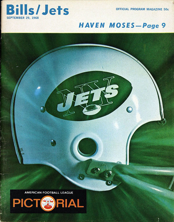 AFL Program: Buffalo Bills vs. New York Jets (September 29, 1968)