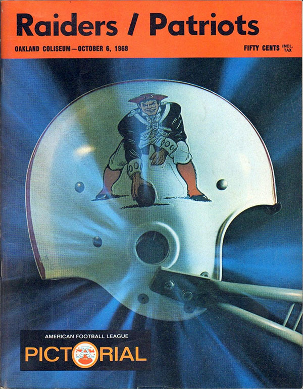 AFL Program: Oakland Raiders vs. Boston Patriots (October 6, 1968)