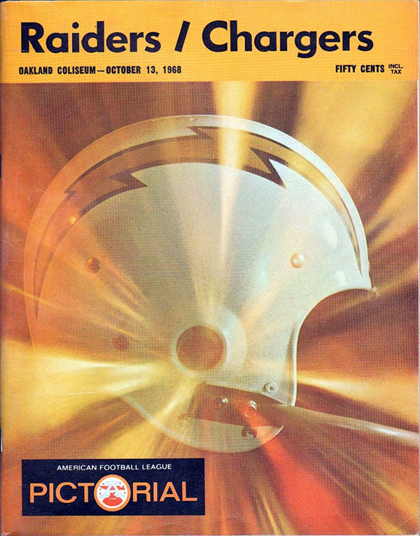 AFL Program: Oakland Raiders vs. San Diego Chargers (October 13, 1968)