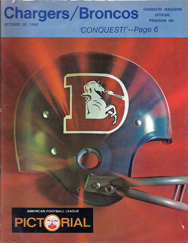 AFL Program: San Diego Chargers vs. Denver Broncos (October 20, 1968)