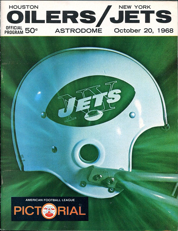 AFL Program: Houston Oilers vs. New York Jets (October 20, 1968)