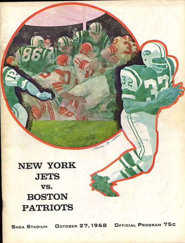 AFL Program: New York Jets vs. Boston Patriots (October 27, 1968)