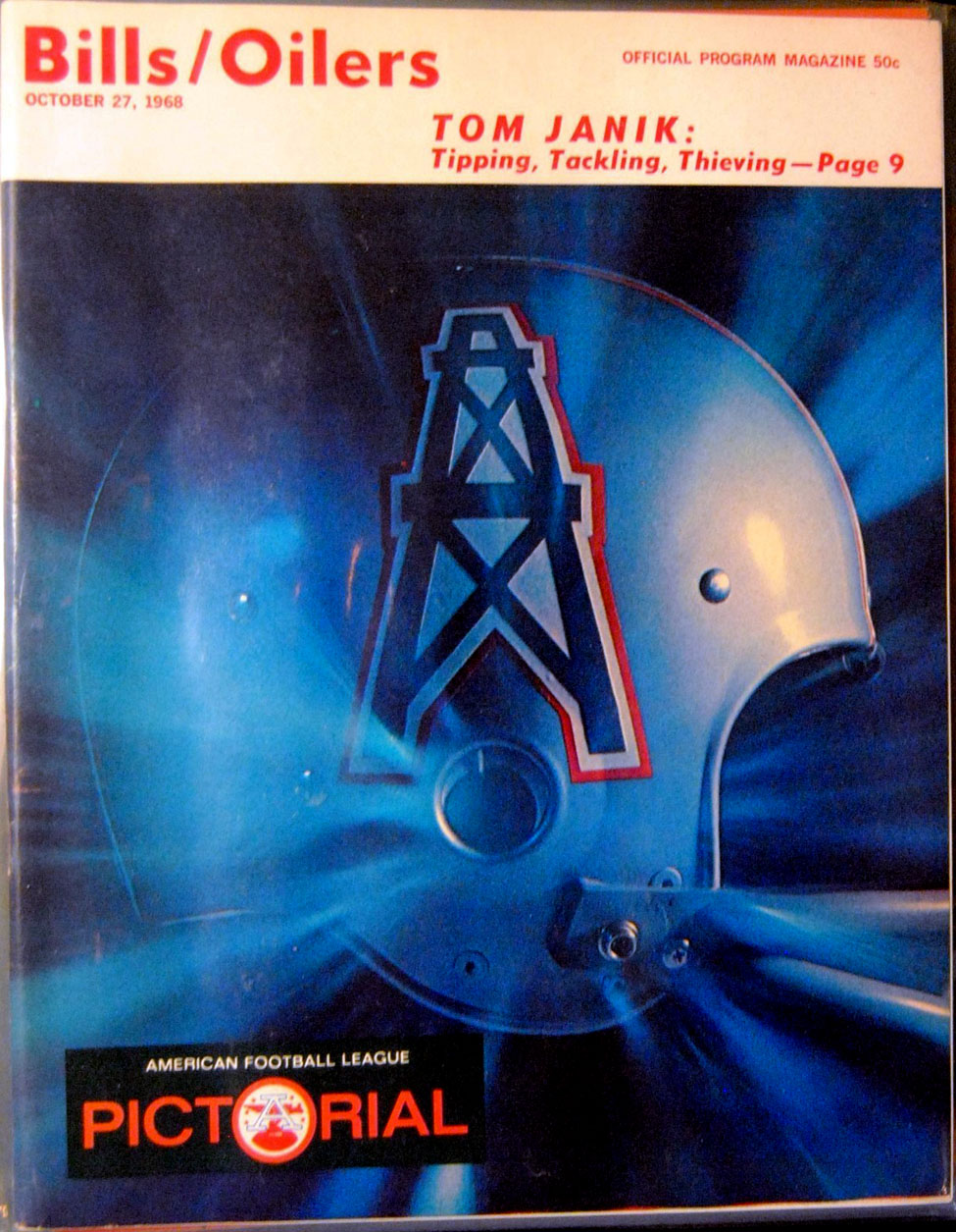 AFL Program: Buffalo Bills vs. Houston Oilers (October 27, 1968)