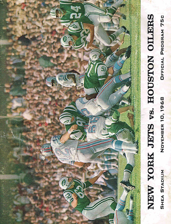 AFL Program: New York Jets vs. Houston Oilers (November 10, 1968)