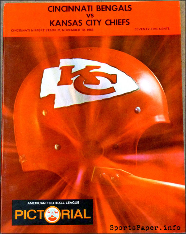 AFL Program: Cincinnati Bengals vs. Kansas City Chiefs (November 10, 1968)