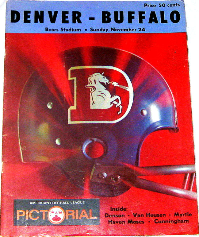 AFL Program: Denver Broncos vs. Buffalo Bills (November 24, 1968)