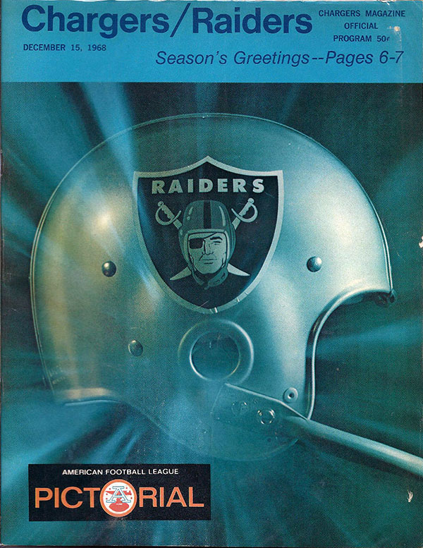 AFL Program: San Diego Chargers vs. Oakland Raiders (December 15, 1968)