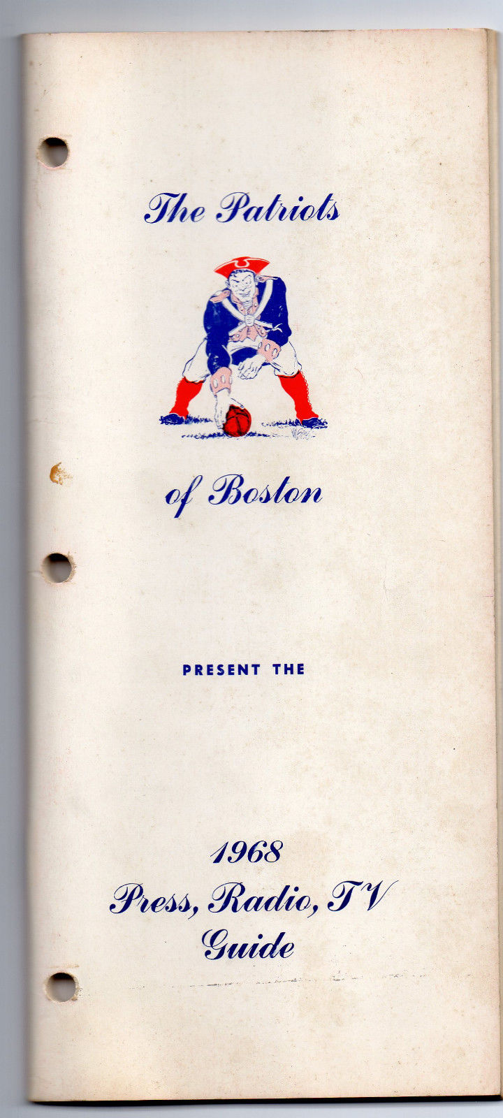 AFL Media Guide: Boston Patriots (1968)