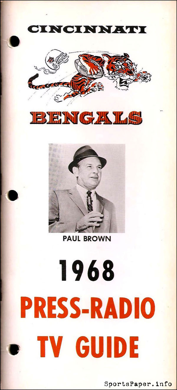 AFL Media Guide: Cincinnati Bengals (1968)