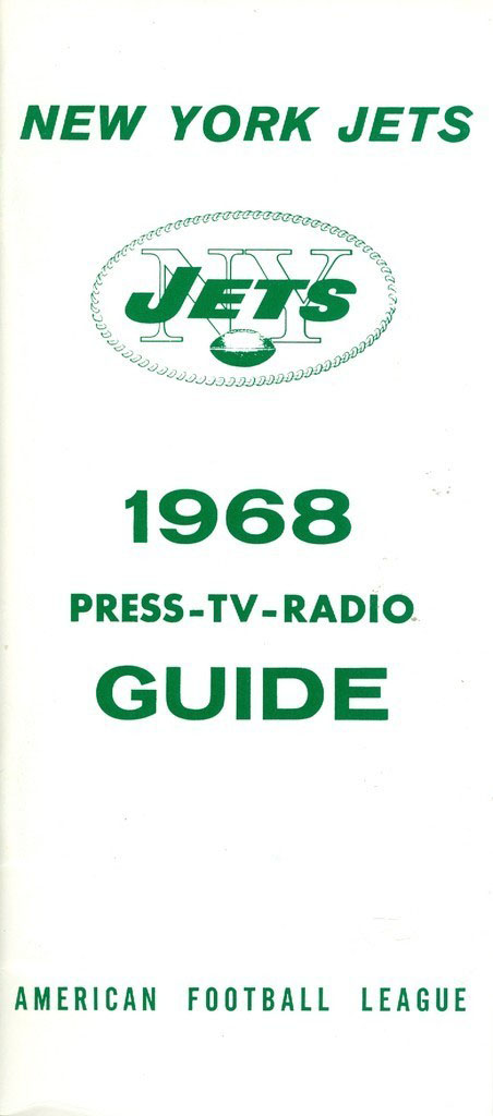 AFL Media Guide: New York Jets (1968)