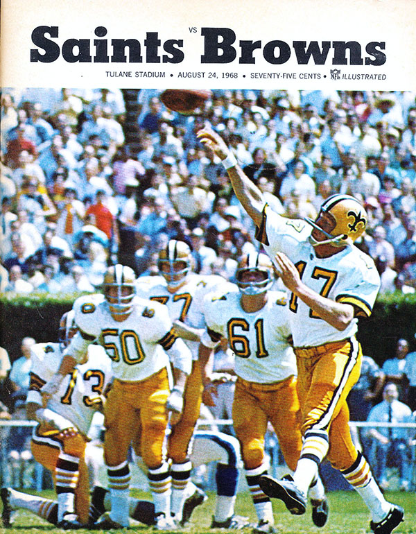 NFL Program: New Orleans Saints vs. Cleveland Browns (August 24, 1968)