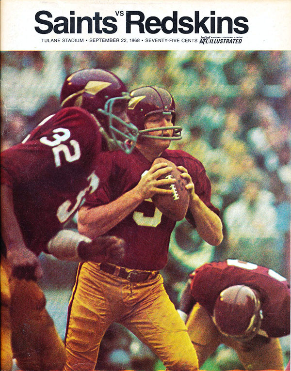 NFL Program: New Orleans Saints vs. Washington Redskins (September 22, 1968)