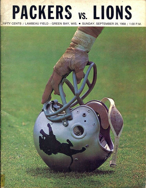 NFL Program: Green Bay Packers vs. Detroit Lions (September 29, 1968)