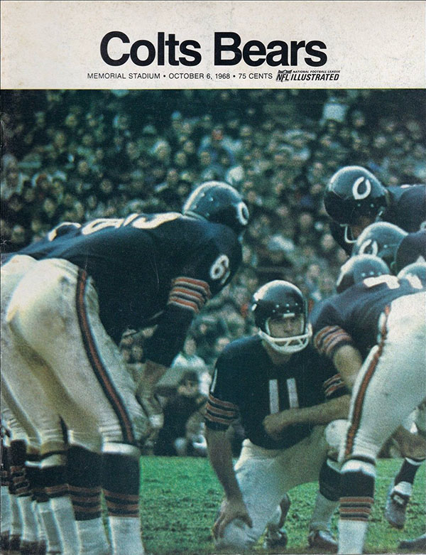 NFL Program: Baltimore Colts vs. Chicago Bears (October 6, 1968)