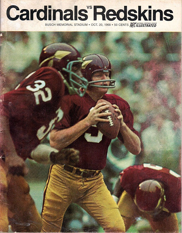 NFL Program: St. Louis Cardinals vs. Washington Redskins (October 20, 1968)