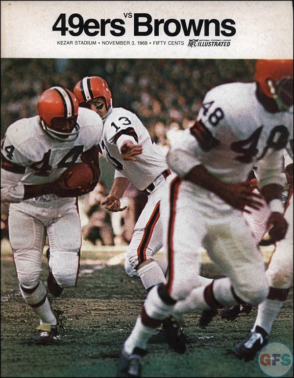 NFL Program: San Francisco 49ers vs. Cleveland Browns (November 3, 1968)