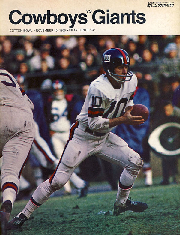 NFL Program: Dallas Cowboys vs. New York Giants (November 10, 1968)