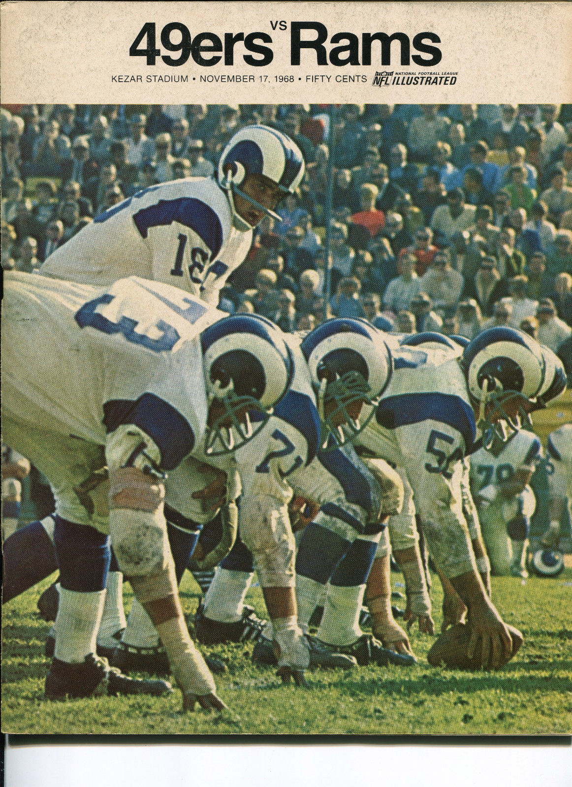 NFL Program: San Francisco 49ers vs. Los Angeles Rams (November 17, 1968)