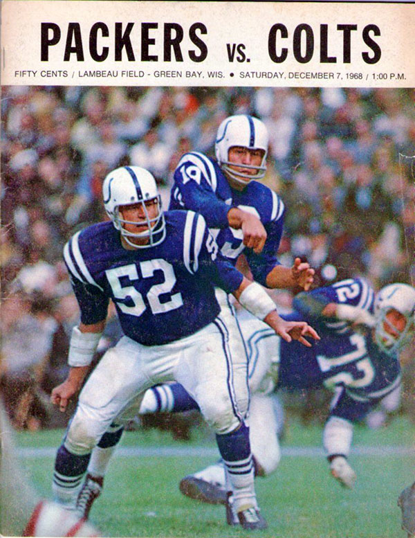 NFL Program: Green Bay Packers vs. Baltimore Colts (December 7, 1968)